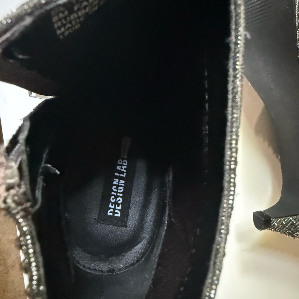 Design Lab Lord & Taylor Silver Rhinestone Ankle Booties - Picture 6 of 9